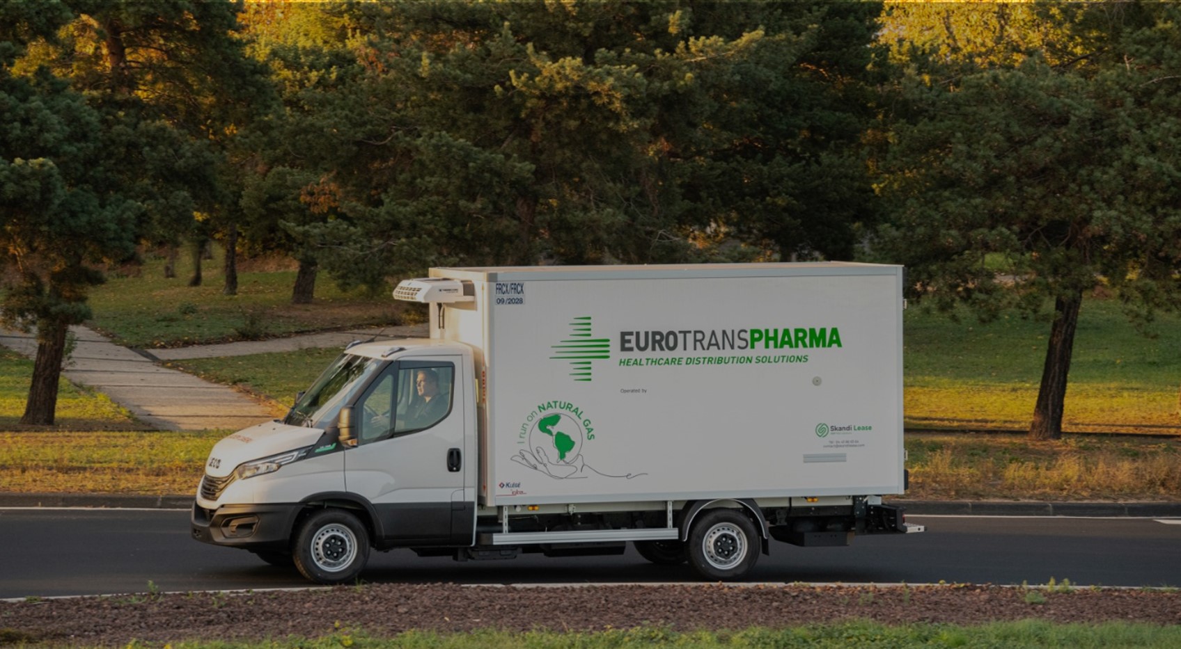 Eurotranspharma's truck driving in nature